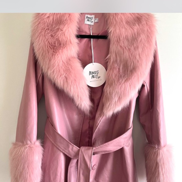Princess Polly Penny Lane Pink Coat - Picture 3 of 5